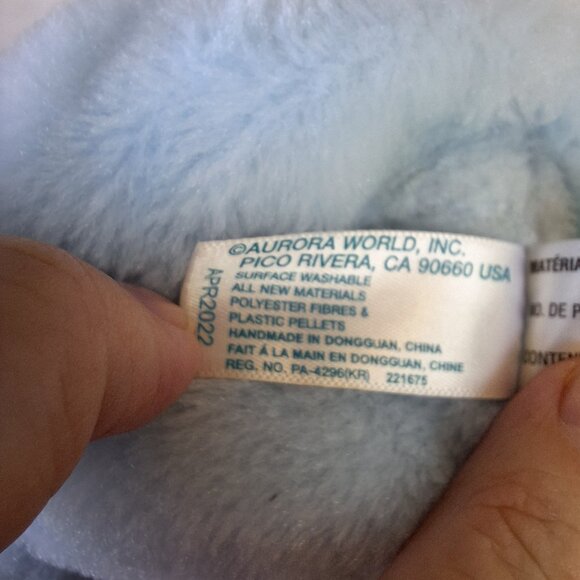 2022 Aurora Dr Seuss Horton Hears A Who Palm Pal Plush Blue Elephant 6" - Picture 5 of 6